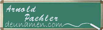 Arnold Paehler Visitenkarte